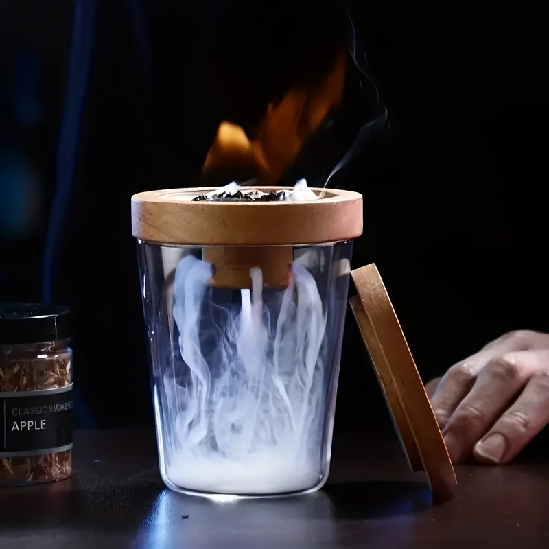 All-in-one cocktail smoker kit with 6 wood chip soakers, ideal gift for whiskey enthusiasts.