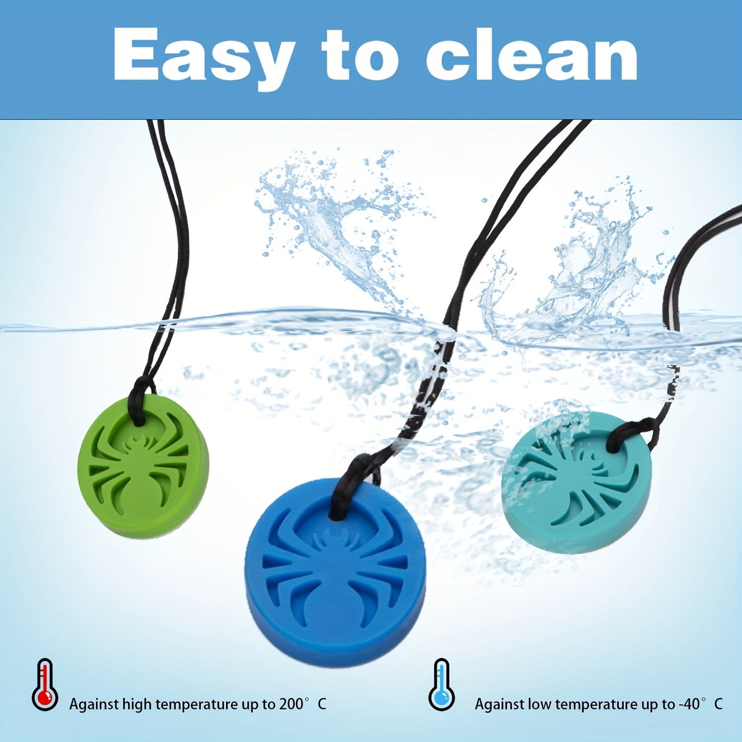 SOSKYGELO Spider Chew Necklaces: Fun and Safe Chew Toys for Kids, Perfect for Teething and Chewing