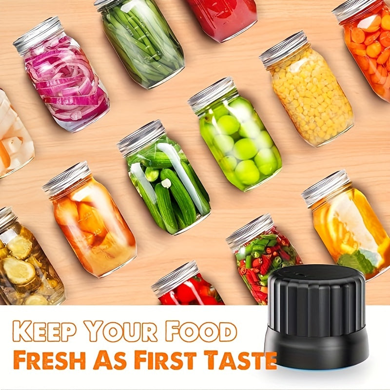 The Mason Jar Vacuum Sealer Set is an electric canning jars vacuum machine kit with an enhanced motor, designed for both wide mouth and regular mouth Mason lids. This versatile tool is perfect for sealing and storing food with a Food Saver, ensuring