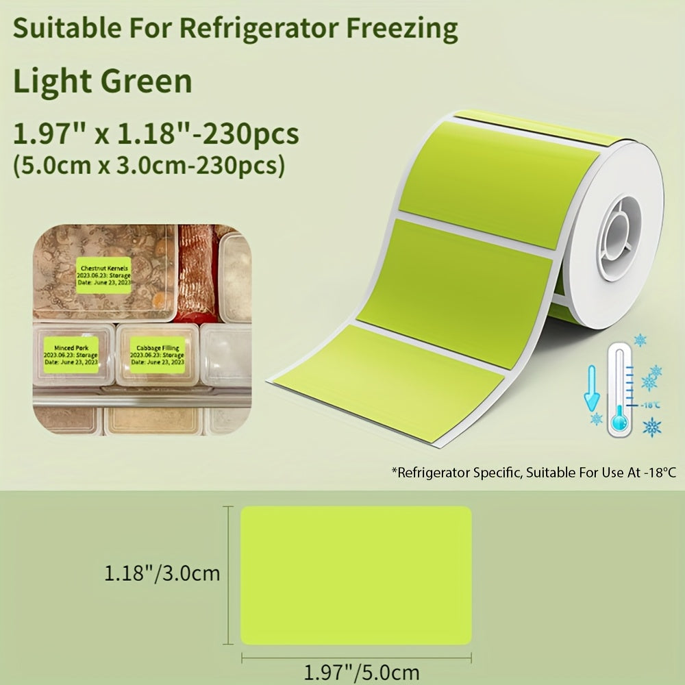 NIIMBOT Frozen Label Sticker Roll is waterproof, oil-proof, and low temperature resistant up to -18°C. It is easy to peel with no residue, made from long-lasting thermal paper for