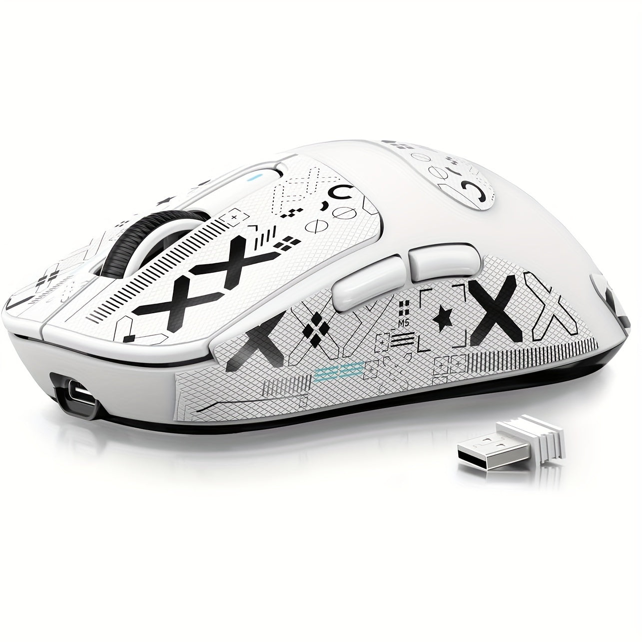 ATTACK SHARK X3 49g SUPERLIGHT Mouse with PixArt PAW3395 Gaming Sensor, BT/2.4G Wireless/Wired, up to 26000, 200 Hrs Battery, Office Mice for Win11/Xbox/PS/Mac (White)