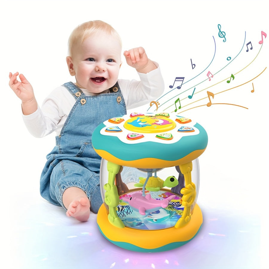 Ocean Projector Musical Light-Up Baby Toy for Crawling, Tummy Time, and Learning. Suitable for 6 to 12 months old infants and makes a great gift for 1-3 year old girls. Random accessory color included. Perfect for Halloween or Christmas.