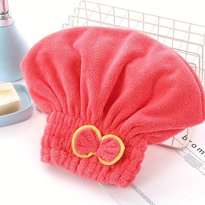 Ultra-fine fiber Women's dry hair cap. Soft, comfortable, highly absorbent.