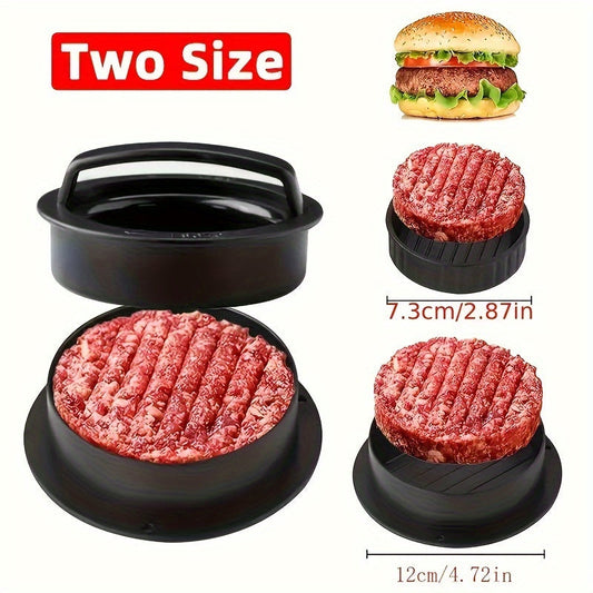 Create your own perfect burgers with the convenient and easy-to-clean Non-Stick Plastic Burger Press Patty Maker Mold. Ideal for shaping meat, beef, cheese, veggies, and more, this mold makes crafting delicious hamburgers and cheeseburgers a breeze.