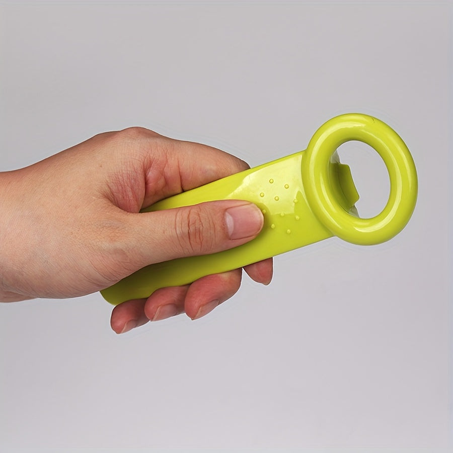 Plastic can opener for weak hands, essential kitchen tool, manual twist-off, non-electric Jar opener.