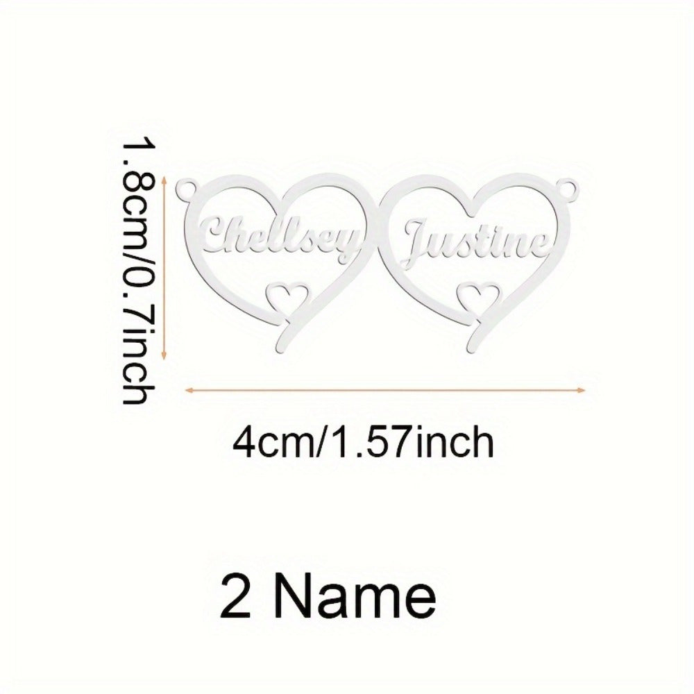 This personalized English name custom family heart pendant necklace is a timeless and elegant piece of stainless steel jewelry that is perfect for everyday wear and special occasions. It also makes a thoughtful and meaningful gift for the women in your