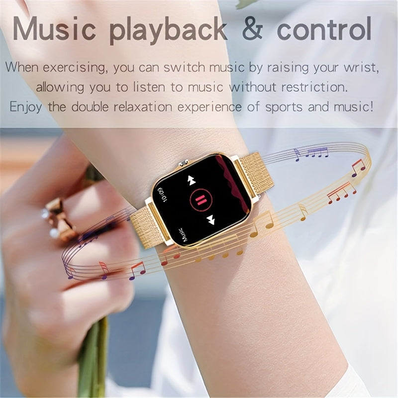 The new 1.85-inch full-touch HD fashion smart watch features wireless call functions, sports and sleep monitoring, and a large watch face. Suitable for Android and Apple phones, it's the