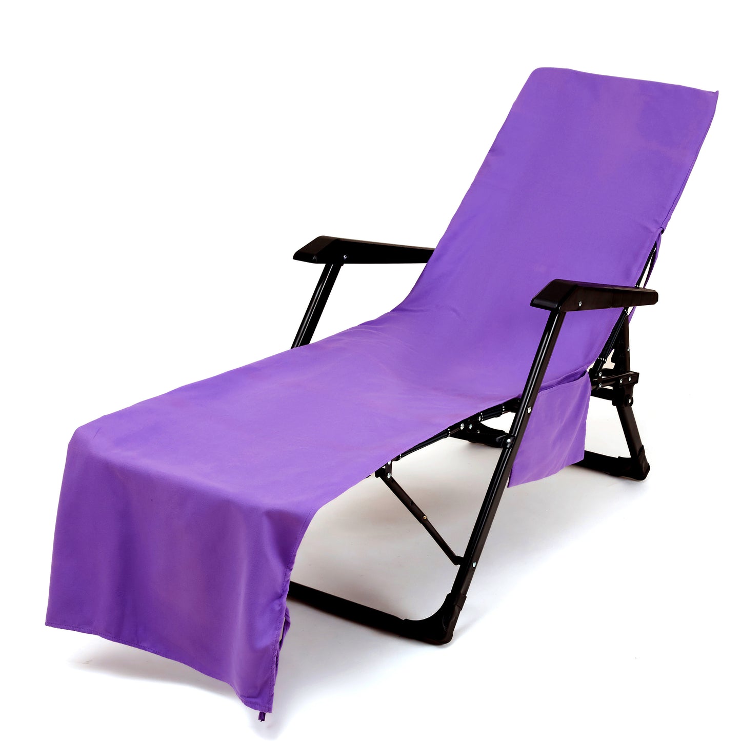 Chais ELounge Microfiber Beach Chair Towel with Side Pockets - Ideal for Sun Lounging, Sunbathing, and Garden Beach Hotel Use