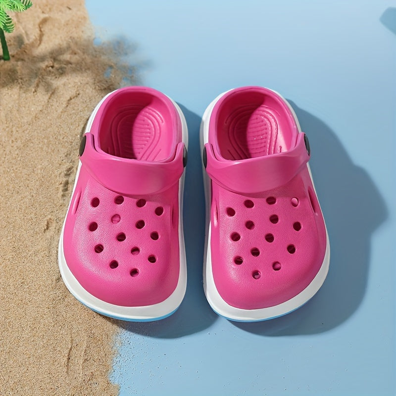 Breathable EVA clogs for boys & girls, casual slip-on shoes for toddlers to age 14, all-season lightweight footwear.