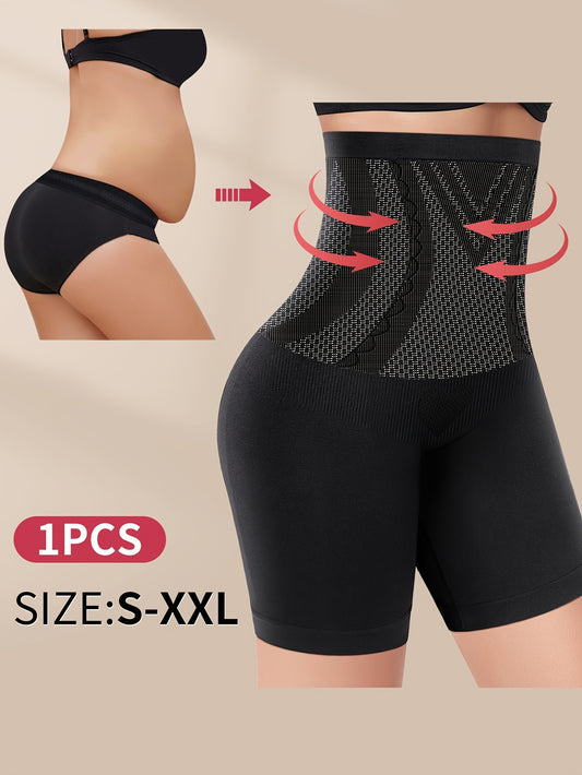 High-waisted shapewear panties for women, seamless, tummy control and butt lifter, made of elegant nylon blend fabric.