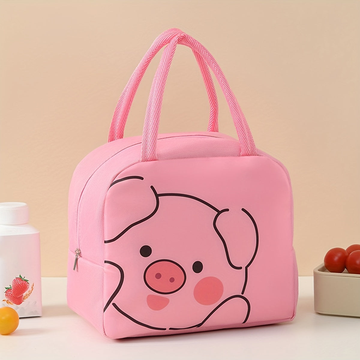 Portable Cartoon Insulated Lunch Bag in Multiple Colors, Available in 1 or 2 Pieces. Keeps Food Fresh and Thermal Sealed. Ideal for Office, School, Hiking, Camping, Picnic, and Kitchen Supplies.