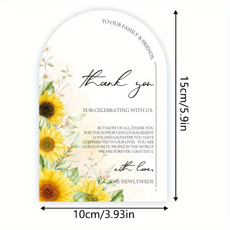 50 pieces of Sunflower Wedding Invitations - Contemporary, Cozy & Vibrant hues perfect for Outdoor Celebrations