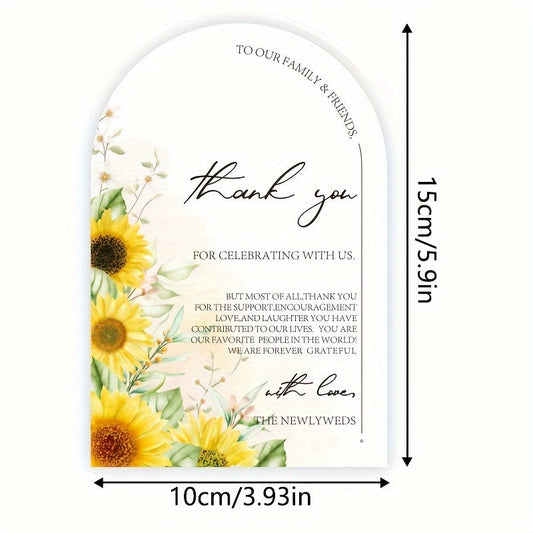 50 pieces of Sunflower Wedding Invitations - Contemporary, Cozy & Vibrant hues perfect for Outdoor Celebrations