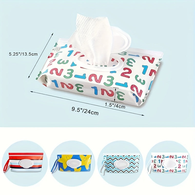 Set of 2 or 4 Portable Wet Wipe Bags, Reusable Containers for Wipes, Ideal for Travel