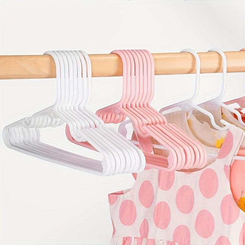 Compact Kids' Hangers - Set of 20 or 40, Made of Sturdy Non-Slip Plastic, Designed for Boys and Girls, Great for Organizing Nursery and Closet Space