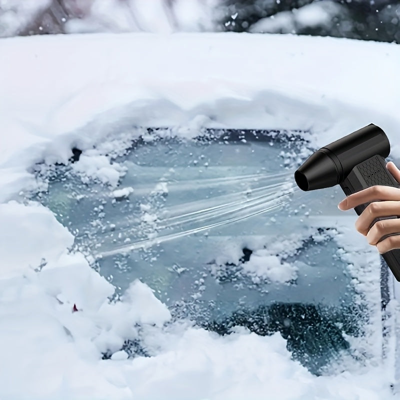 Introducing the 1pc JKUOO Portable Turbo Jet Fan - a convenient and versatile device featuring a USB rechargeable brushless motor. With high-speed airflow and painted ABS material construction, this fan is perfect for both indoor and outdoor use. The