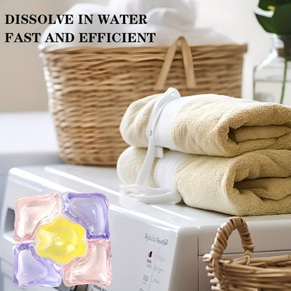 30 pieces of high-efficiency five-in-one laundry gel infused with long-lasting fragrance, powerful decontamination, and deep cleaning properties. This multi-functional product acts as both a softener and detergent, providing thorough cleaning for your