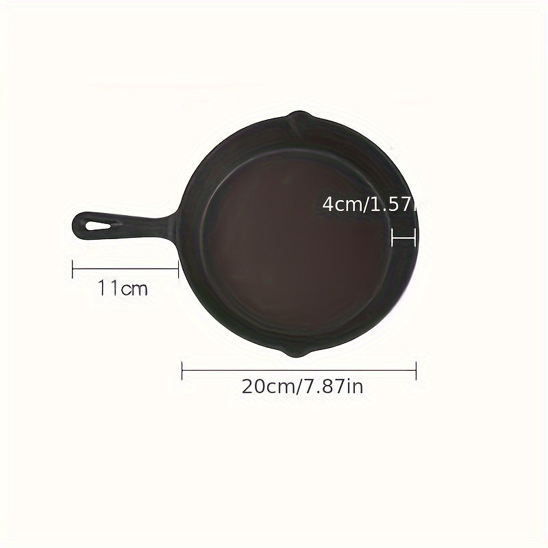 Top-quality Cast Iron Skillet featuring a pre-seasoned, non-stick surface that is ideal for making flawless eggs and pancakes without any smoke. This versatile skillet is suitable for use in the oven and can be used on both electric and gas stoves.