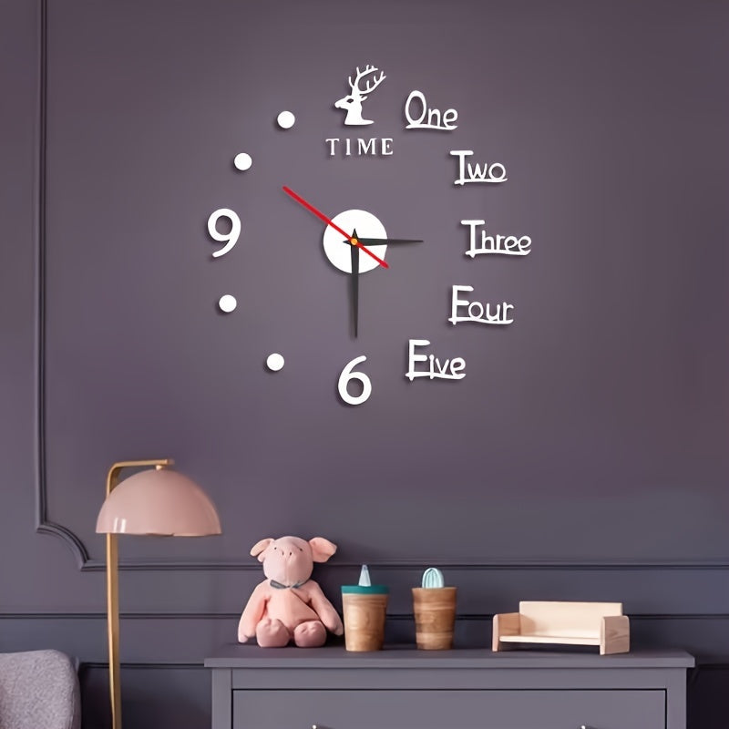 Stylish deer design DIY wall clock.