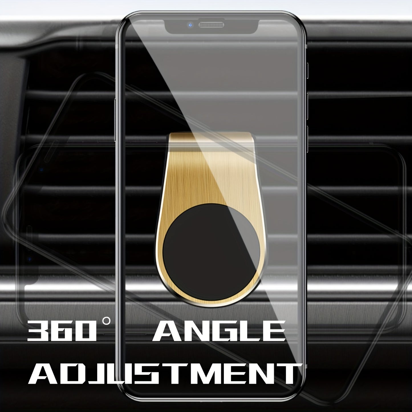 Attach a new strong magnetic L-shaped phone holder to the car air vent.