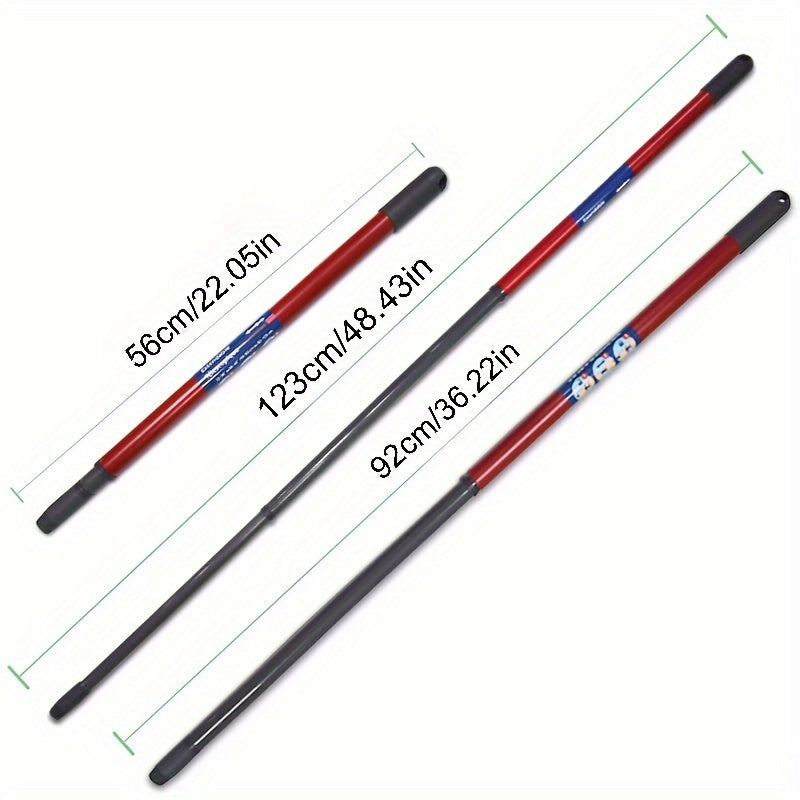 Telescopic 3-Section Mop Handle Replacement with Cleaning Supplies and Accessories