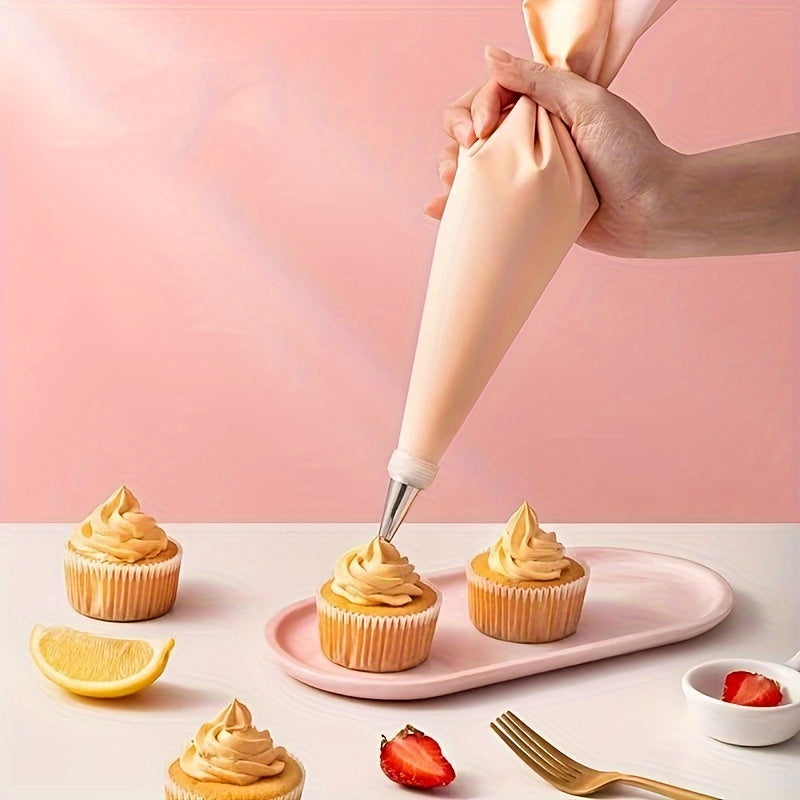 Cake Decorating Kit - Includes 50 Stainless Steel Piping Tips & Couplers for Cupcakes, Cookies, and More - Must-Have Baking Accessories