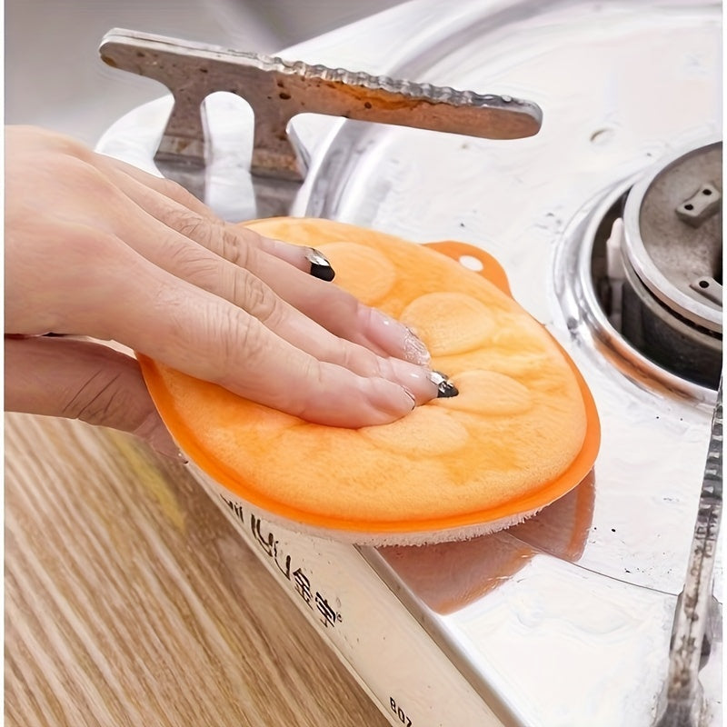 2 Magic Dishwashing Sponges: Thick, double-sided scrubbers with rich foam for quick cleaning.