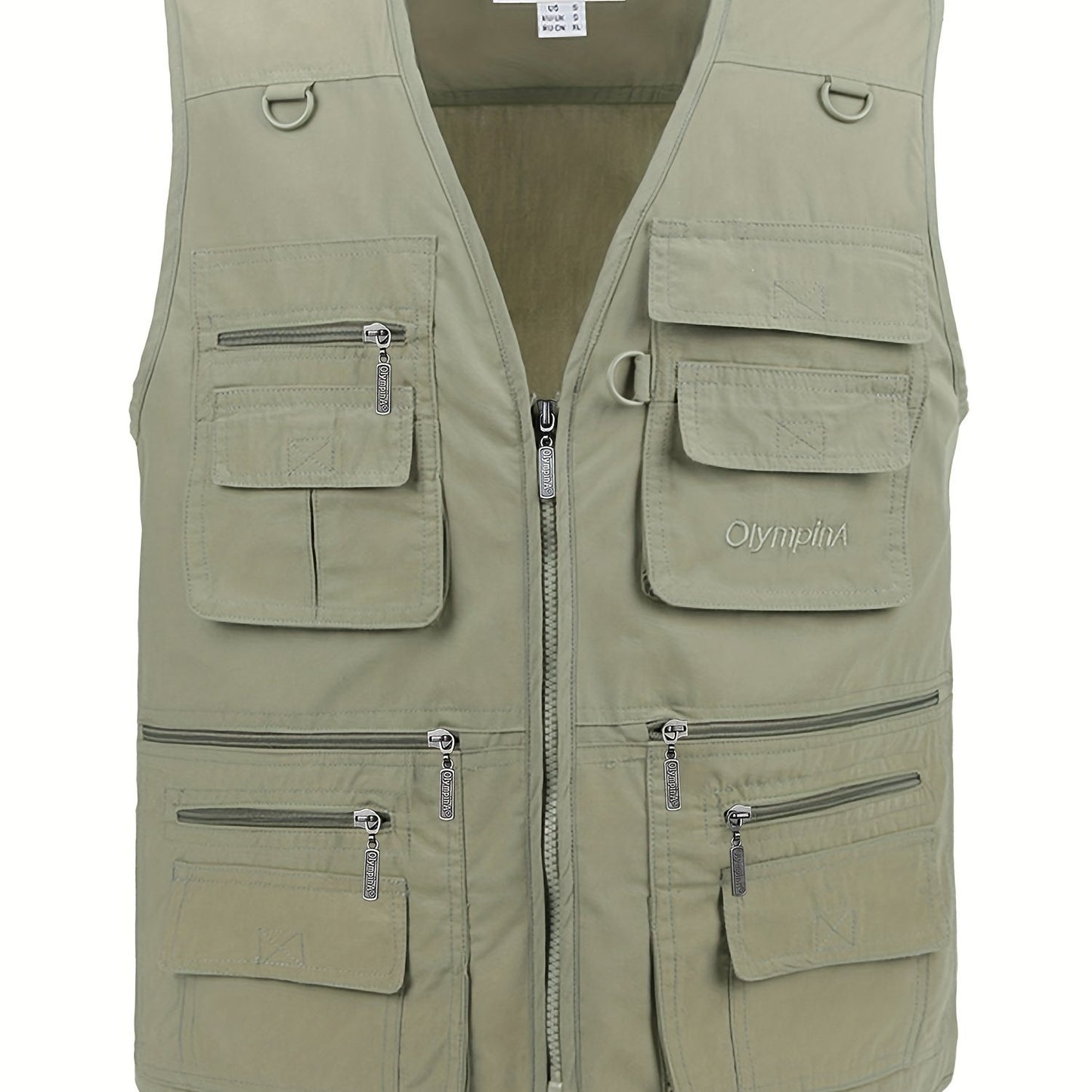 Men's Poplin Multi-Pockets Vest for outdoor activities.