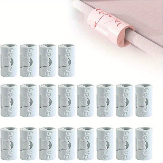 Set of 24 Reusable Bed Sheet Grippers - Keep Blankets and Duvet Covers Secure with Non-Slip Fasteners for a Restful Sleep