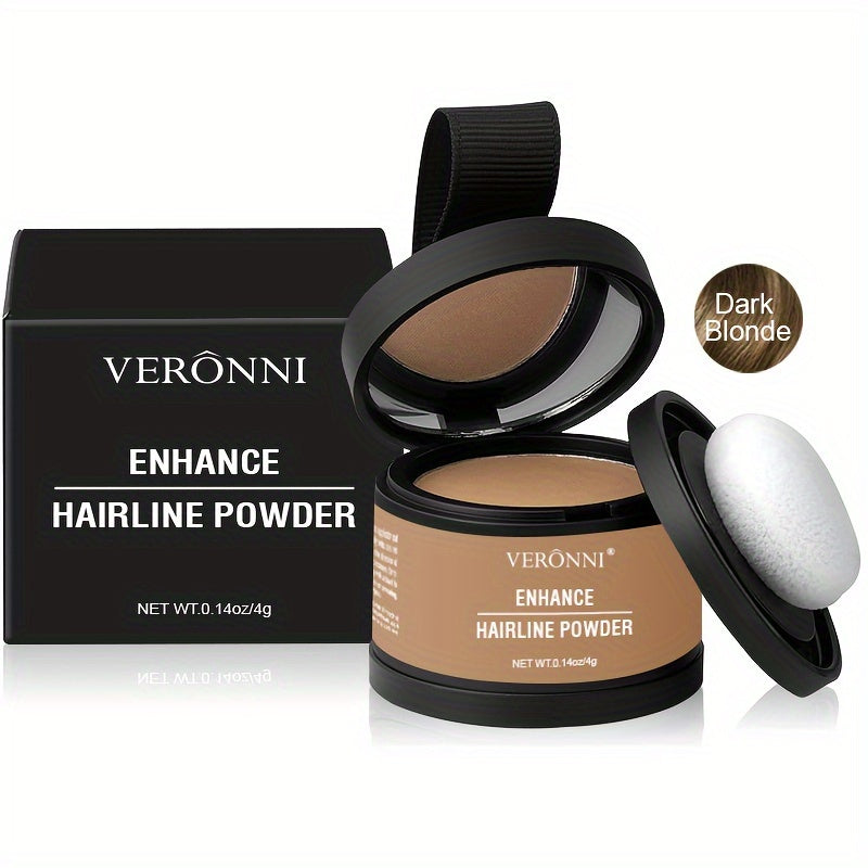 Hairline Shadow Powder with plant squalane instantly conceals hairline and roots, stain-proof and waterproof for a natural look.