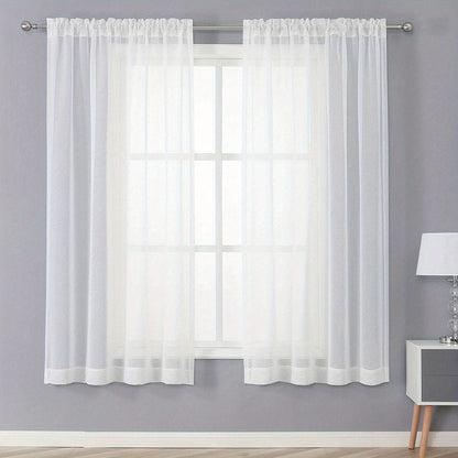 Elevate Your Home Decor with This Soft White Sheer Curtain for Balcony- Ideal for Living Room, Bedroom, Kitchen, and Bathroom!