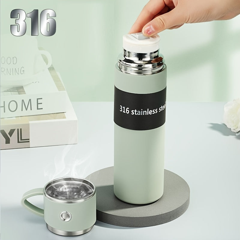 16.91oz/500ml Double Wall Vacuum Mug made of 316 Stainless Steel keeps beverages hot for 10 hours and cold for 20 hours