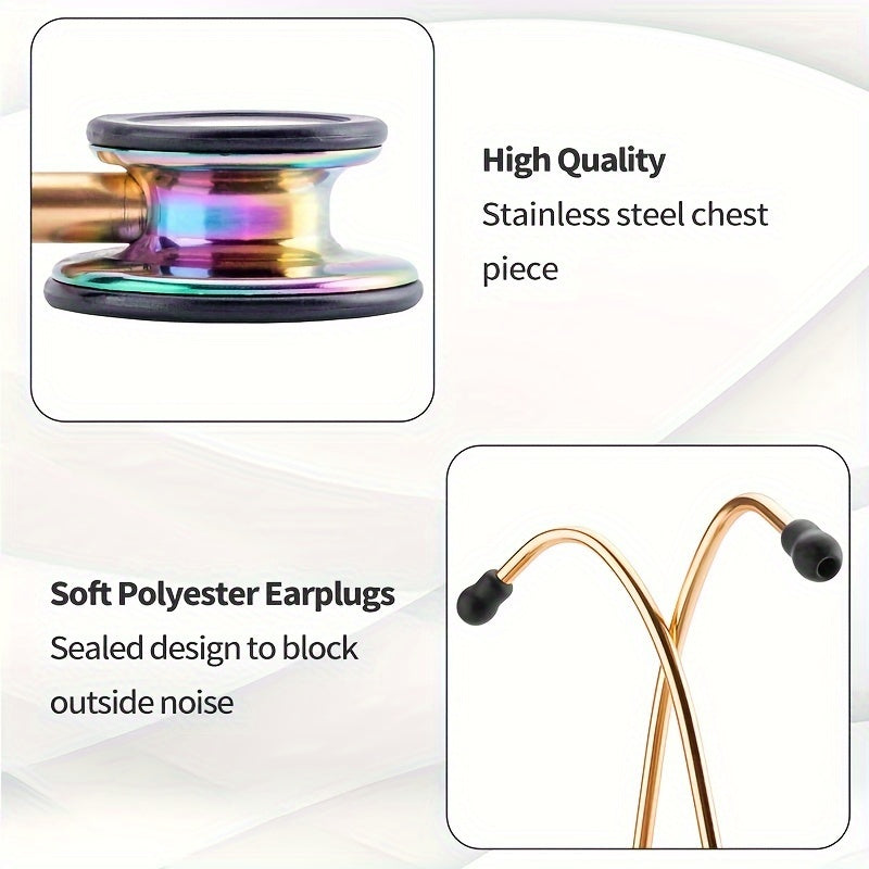 Professional cardiology stethoscope for nurses and doctors, portable and double-sided.