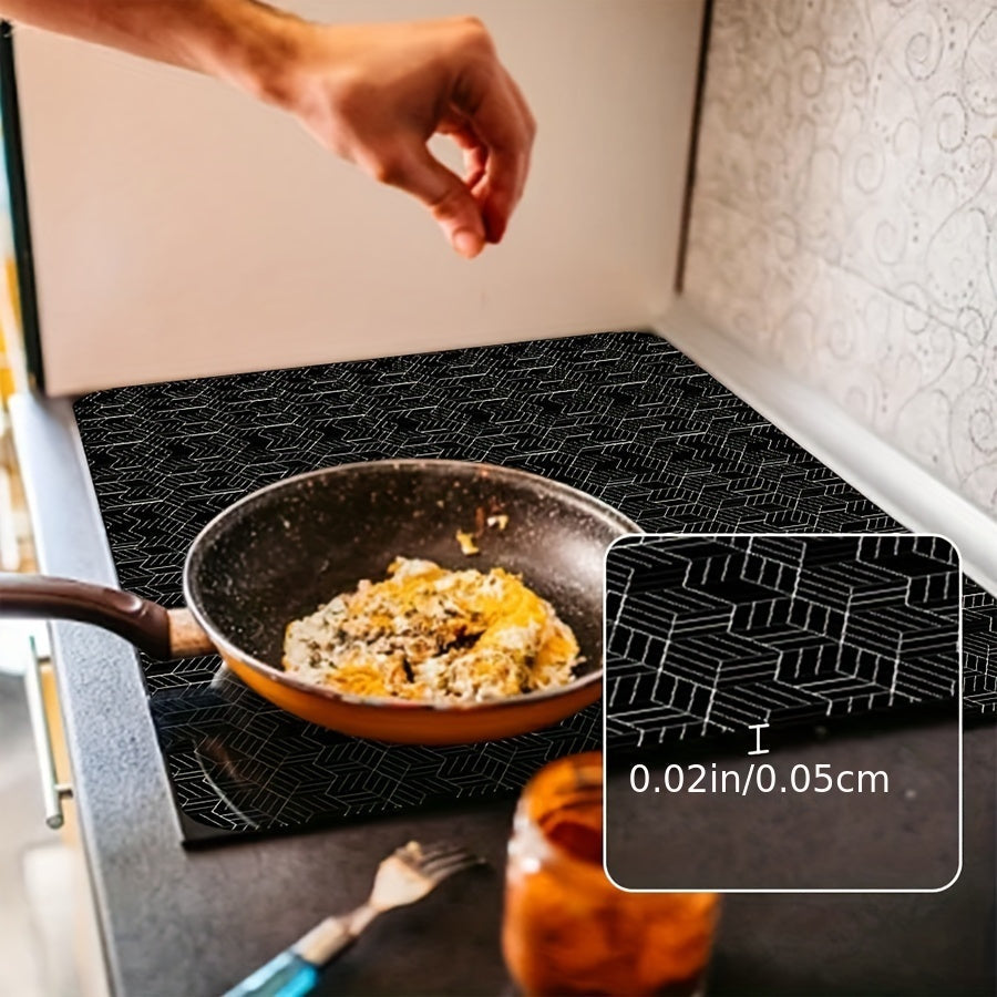 Spandex Cooktop Mat - Large Size 78.23 cm by 52.07 cm - Custom Fit, Non-Slip, Heat-Resistant Stove Protector - Easy to Wipe Clean, Scratch-Proof - Fits Induction & Electric Burners - Perfect for Holidays - Christmas, Halloween, Easter, Hanukkah