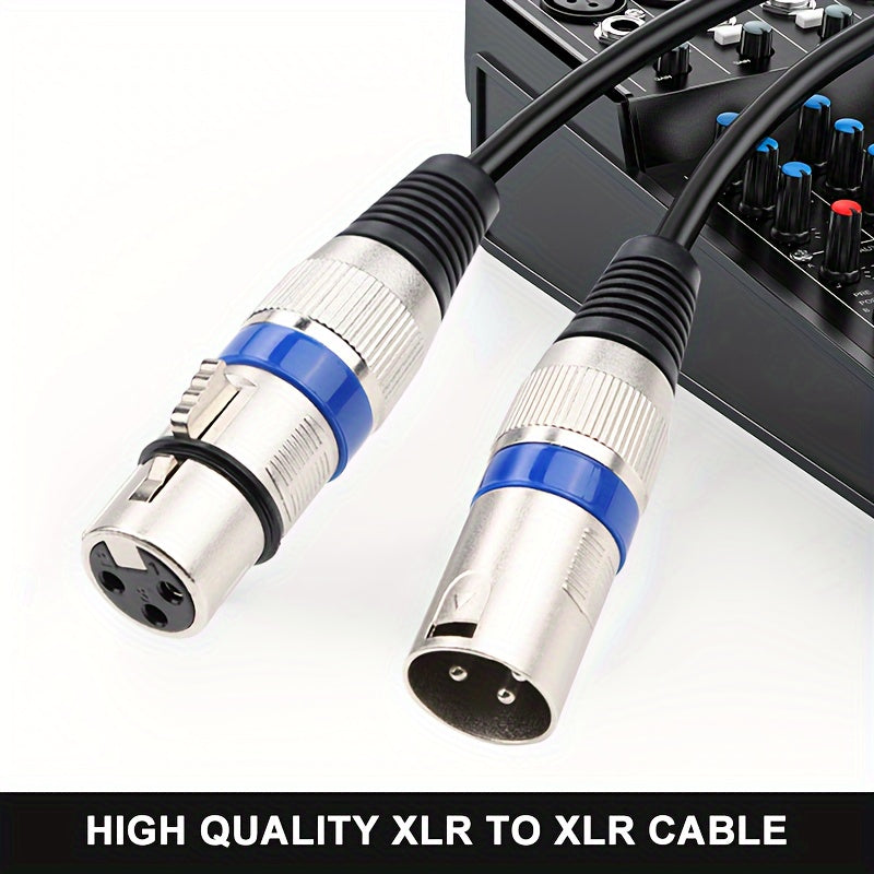 I-ZCLIVE High-Quality XLR to XLR Male to Female Microphone Cable for audio equipment, with durable flat design and metallic connectors.