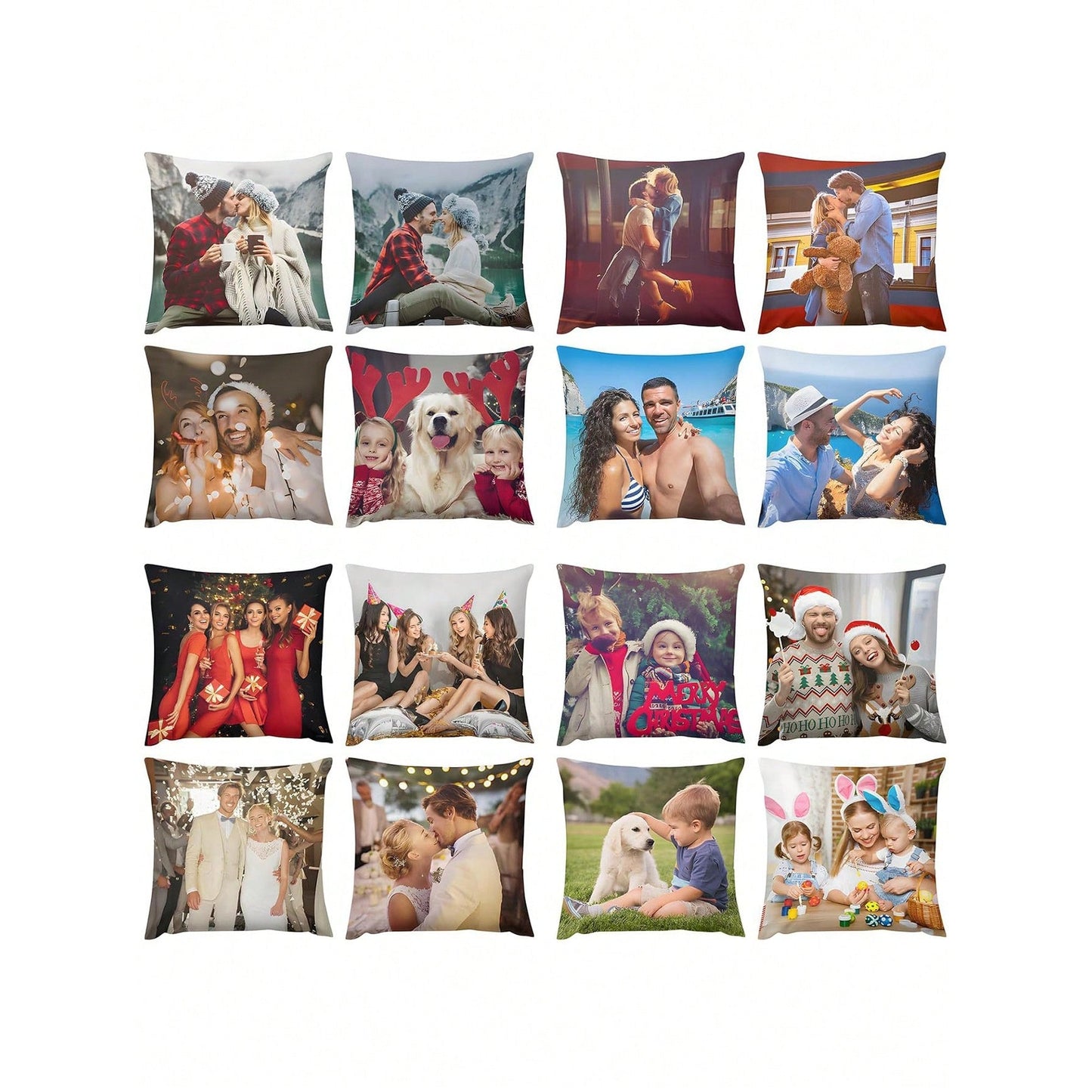 Personalized Custom Couple's Throw Pillow Cover - Cozy Soft Plush Gift for Him, Her, and Family - Perfect for Special Occasions like Anniversaries, Valentine's Day, and Birthdays - Stylish Decor for Sofa, Bedroom, or Living Room