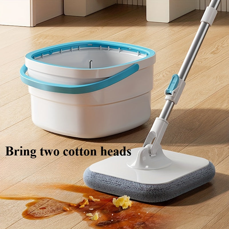 Get a hands-free spin mop with a washable, reusable pad. It comes with a stainless steel clean and dirt separation bucket and an easy wringing system for efficient floor cleaning in any room of your home.