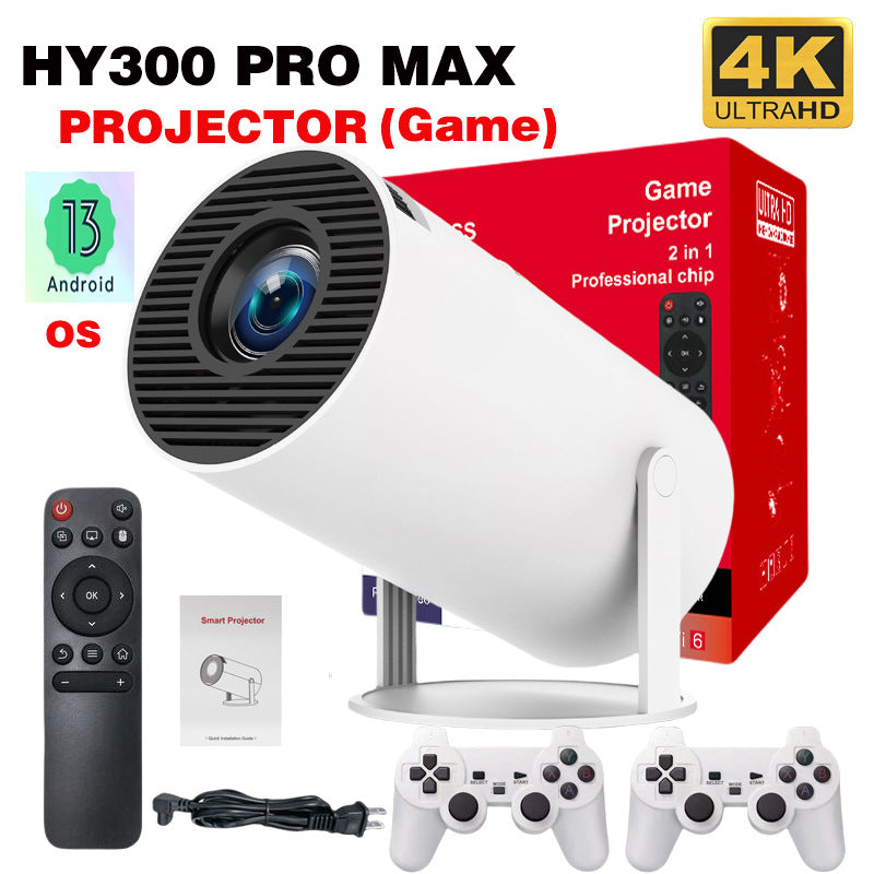 Cross-border explosions HY300max high-definition game projector home entertainment two-in-one game mini projector