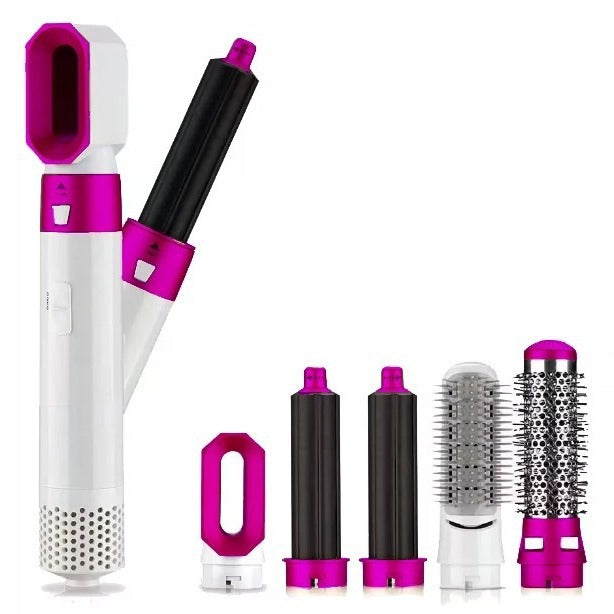 Five-in-one Aluminum Alloy Hot Air Comb Straightener Automatic Curling Iron Electric Hair Dryer Home Appliance