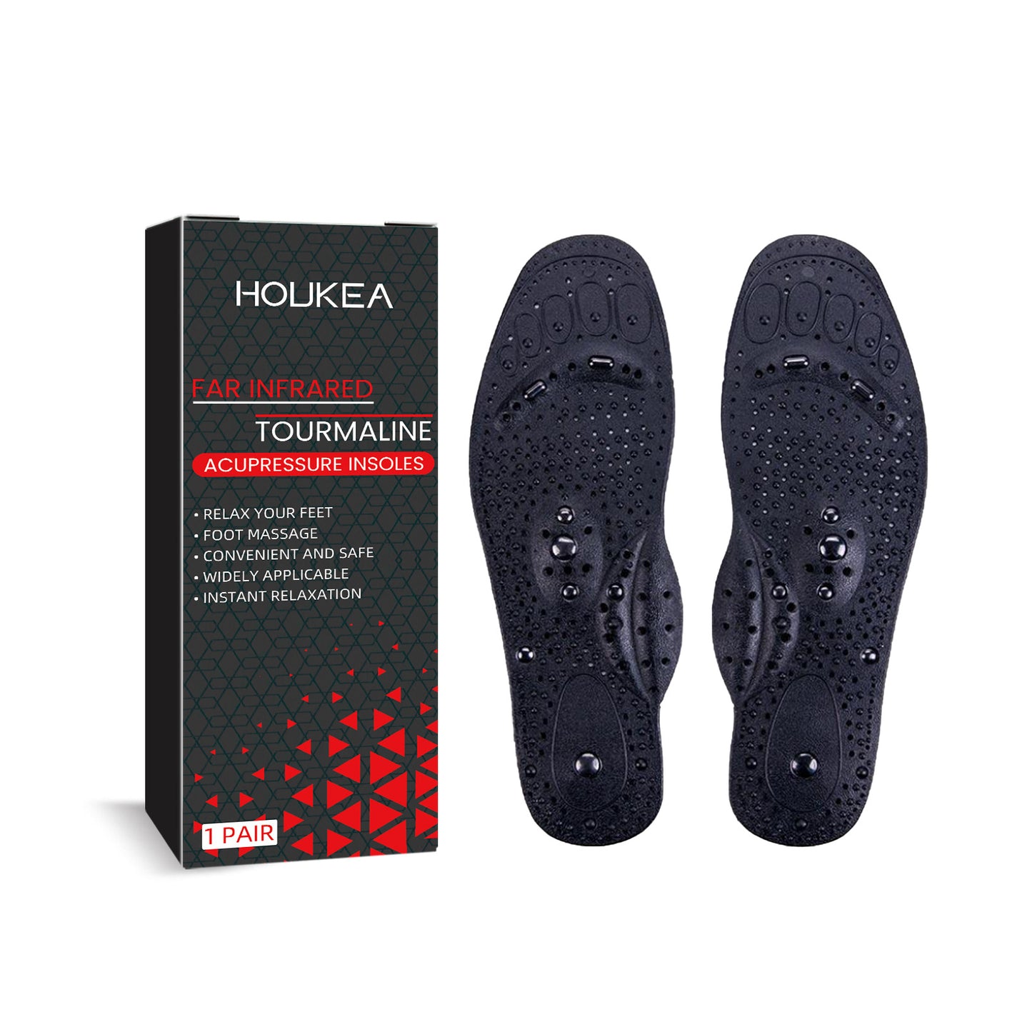 Houkea Foot Arch Insoles Vein Repair Body Care Body Shaping Slimming Non-slip Wear-resistant Arch Support Insoles