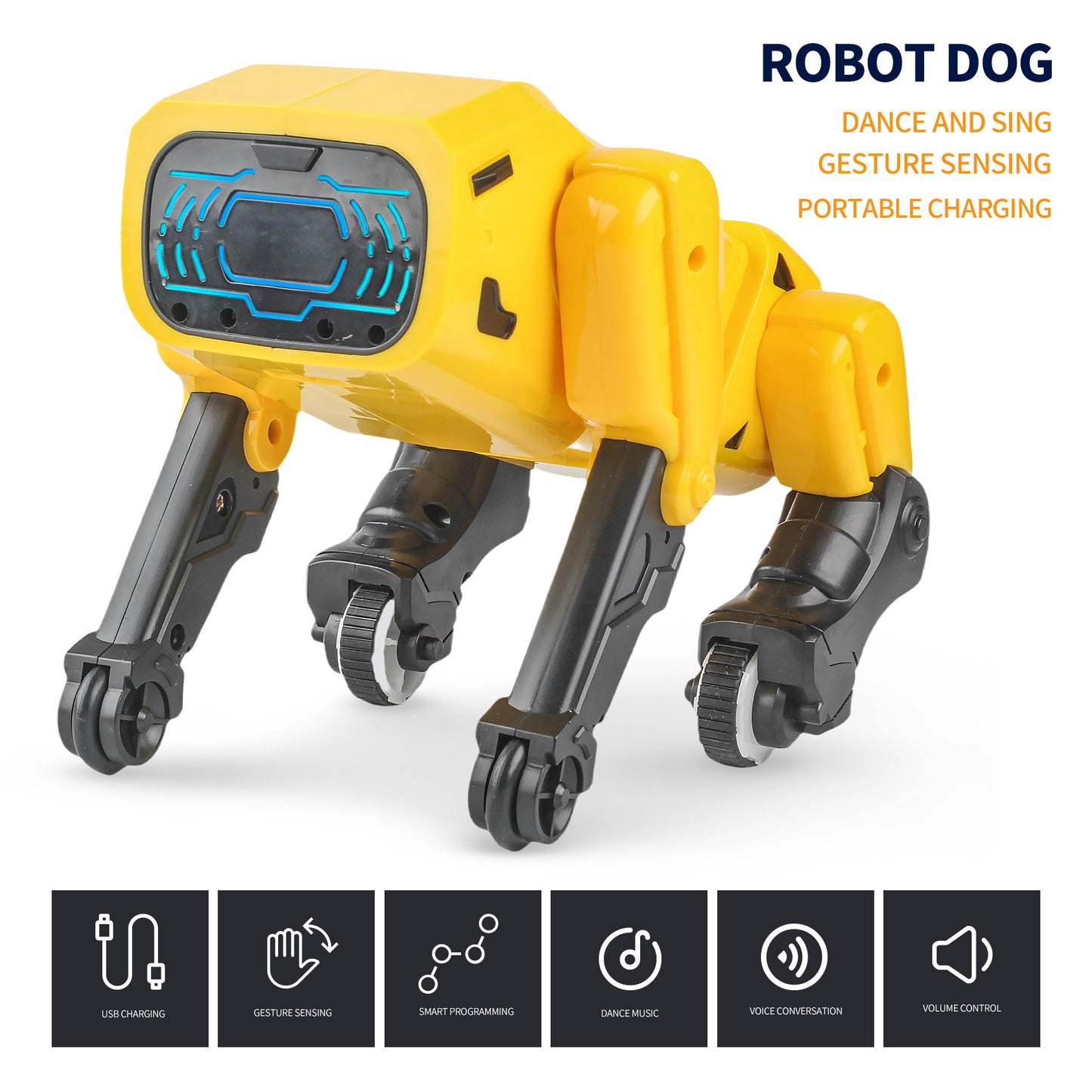 Cross-border new 2.4G stunt dog programming gesture sensing intelligent interactive intelligent electronic dog parent-child interactive toys