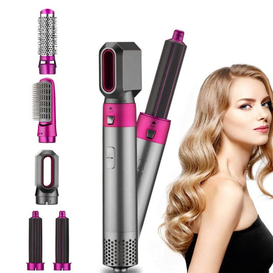 Five-in-one Aluminum Alloy Hot Air Comb Straightener Automatic Curling Iron Electric Hair Dryer Home Appliance