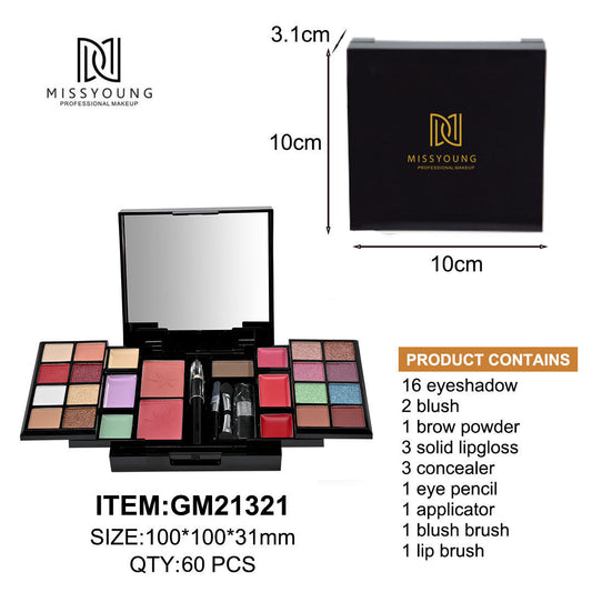 MISS YOUNG25 color eye shadow plate eye shadow blush eyebrow powder suit makeup plate cosmetic box wholesale cross-border foreign trade