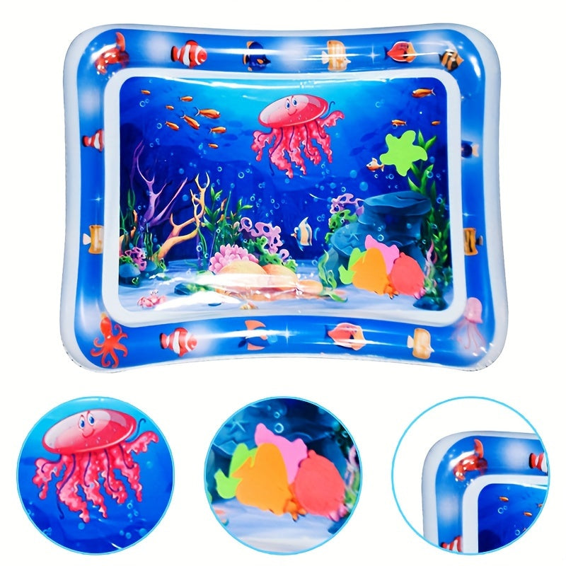 Inflatable marine life mat for home and travel use.