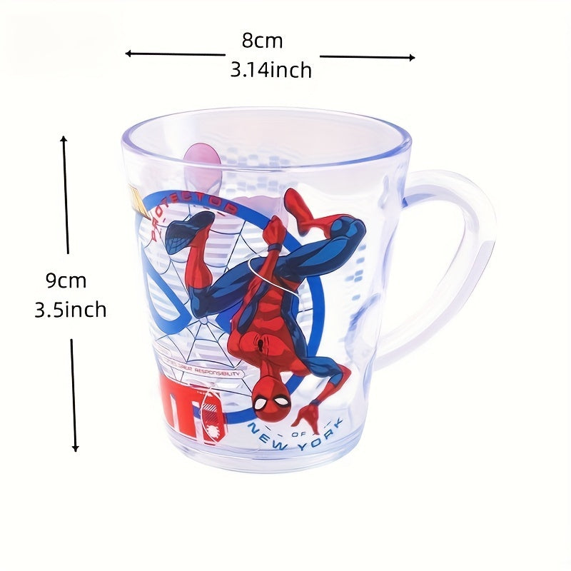 260mL Spiderman water cup, cute and portable, perfect for outdoor activities and camping. Makes a great Christmas or birthday gift.