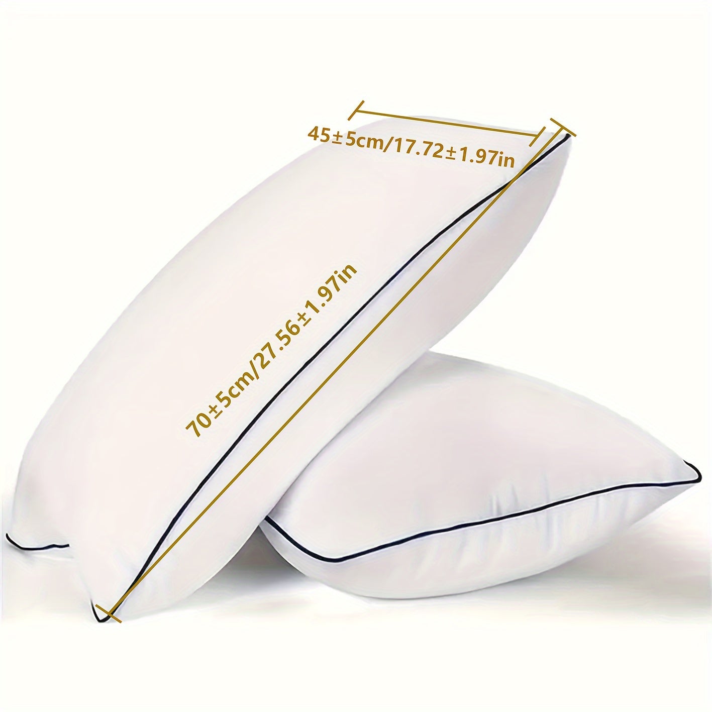 Luxurious Cooling Sleep Pillow - Standard Size, Filled with Premium Soft Down-Alternative Material, Perfect for Back, Stomach, and Side Sleepers. Easy to Clean in the Washing Machine, Portable with Full-Body Support. Made from Polyester (PET) Material.