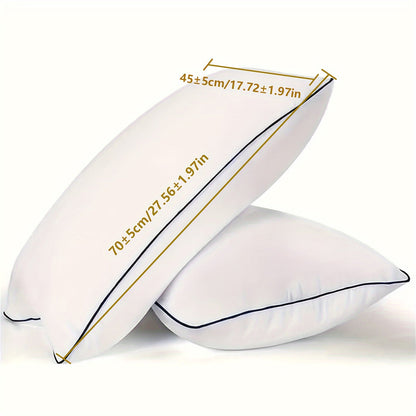 Luxurious Cooling Sleep Pillow - Standard Size, Filled with Premium Soft Down-Alternative Material, Perfect for Back, Stomach, and Side Sleepers. Easy to Clean in the Washing Machine, Portable with Full-Body Support. Made from Polyester (PET) Material.