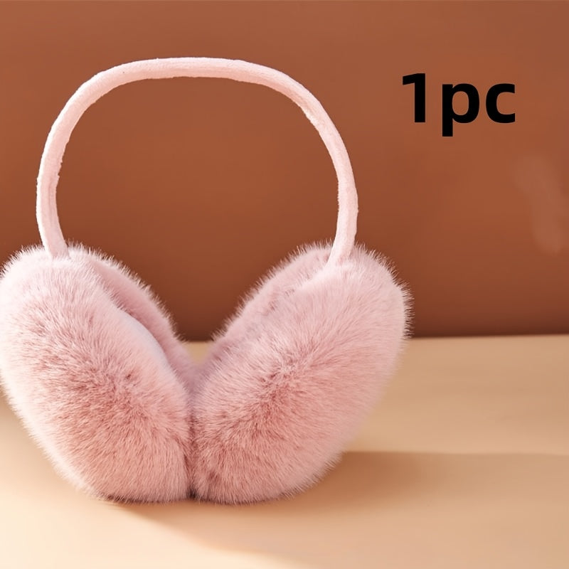 Cozy Foldable Earmuffs - Made from Stretchy, Hand-Washable Polyester for Winter Comfort & Fashion, with Ear Tips and Ear Bags included