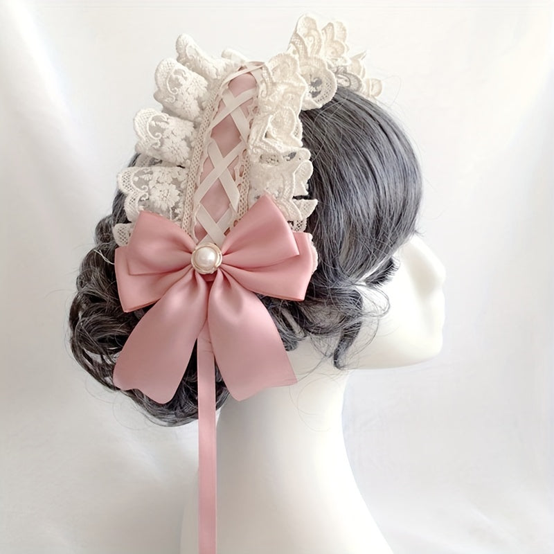 Cosplay Hair Accessories featuring a Maid Dress Style Headband with Two Non-slip Duck Billed Clips