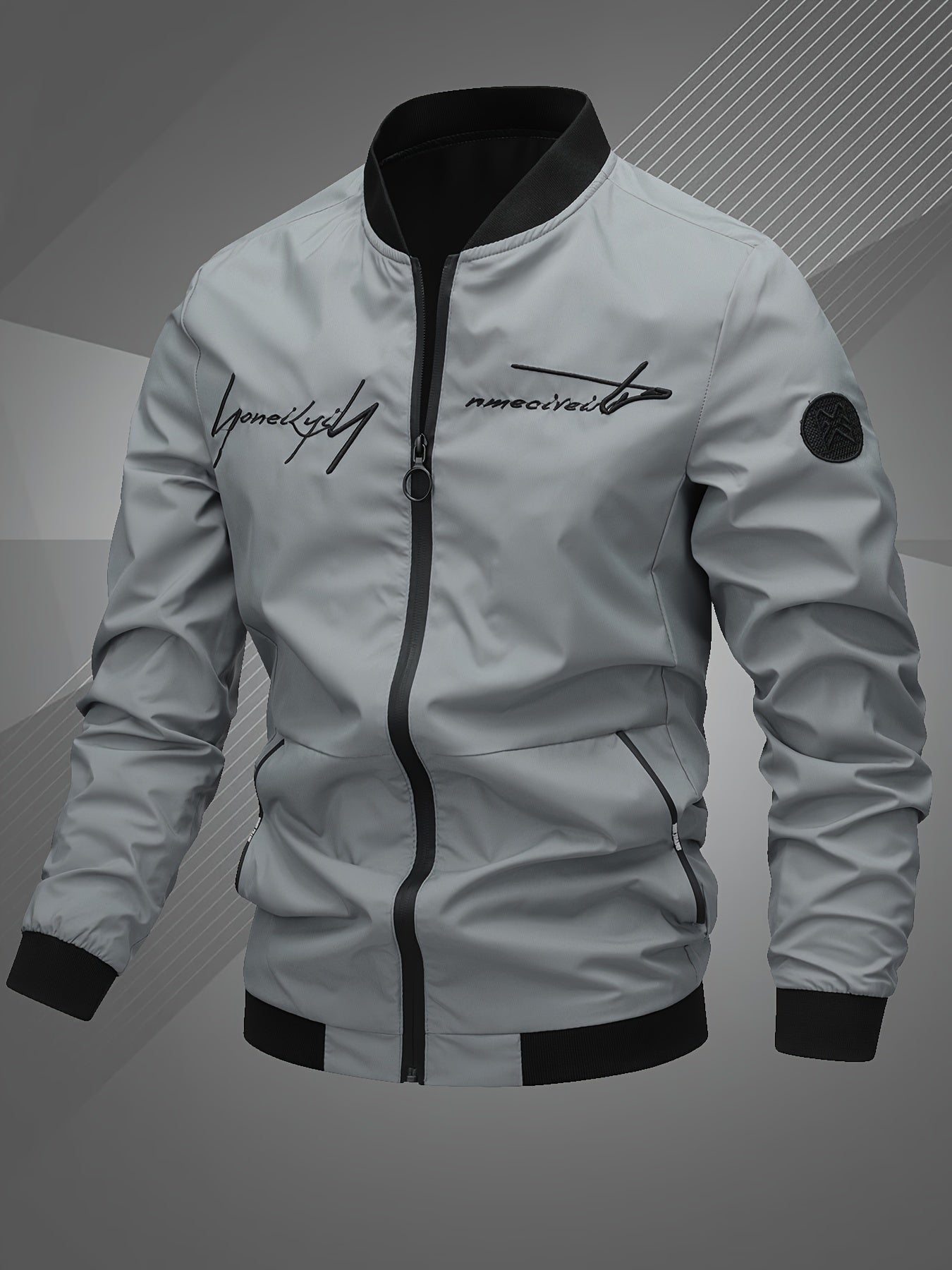 Top sellers: Men's bomber jacket with letter embroidery